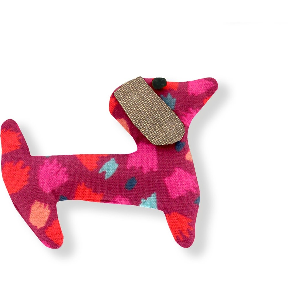 Barrette Basset Pompons Cerise