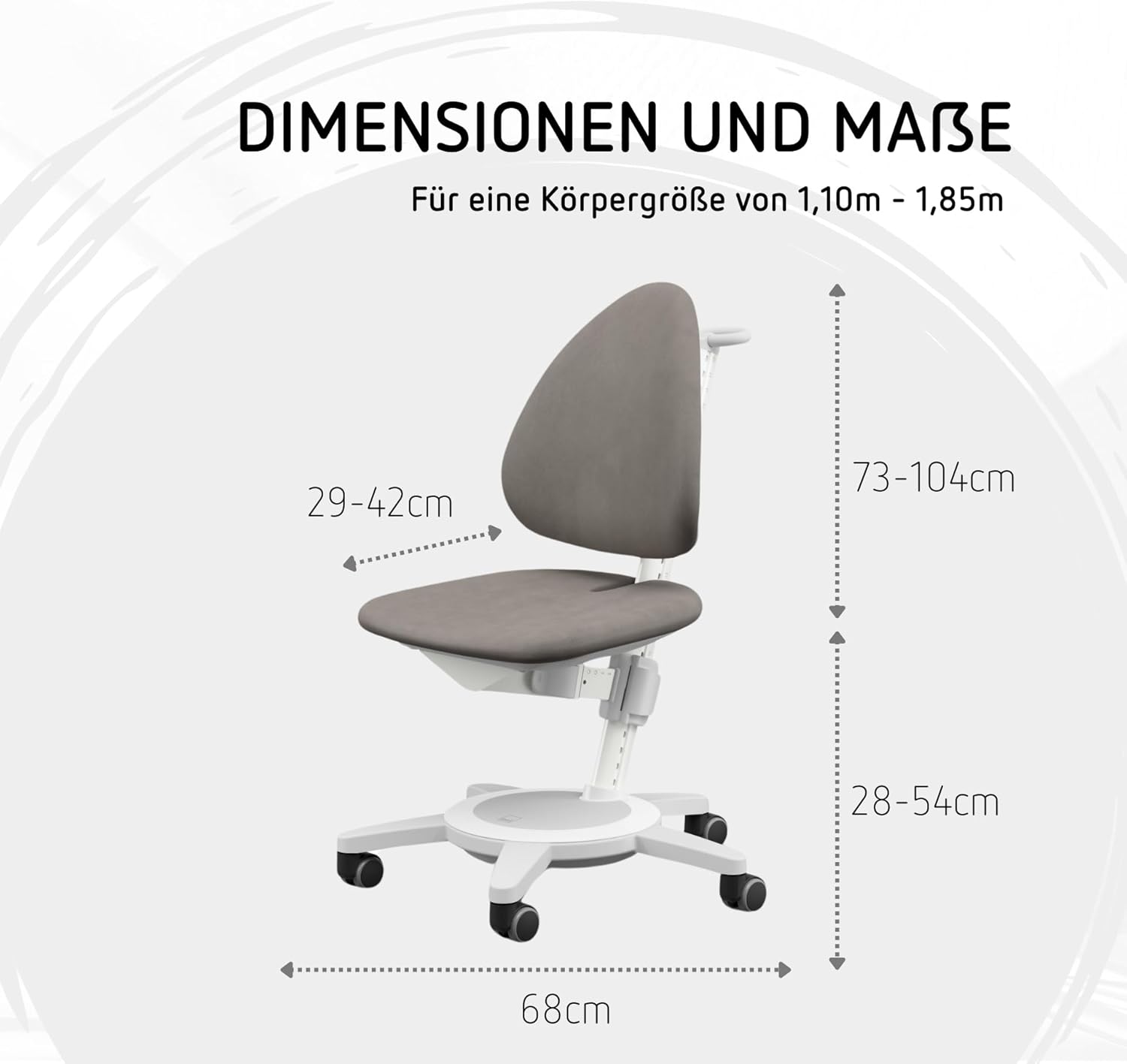 Moll Maximo Kinderschreibtischstuhl | mitwachsend & ergonomisch mit individuell Verstellbarer Sitzfläche und Rückenlehne | Drehstuhl ideal für Schulkinder | langlebig & hochwertig | Made in Germany
