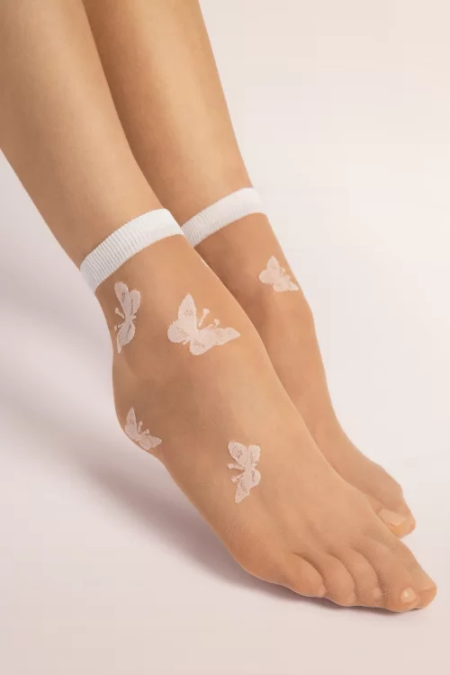 Fiorella Summer Butterfly kousjes in poeder en wit