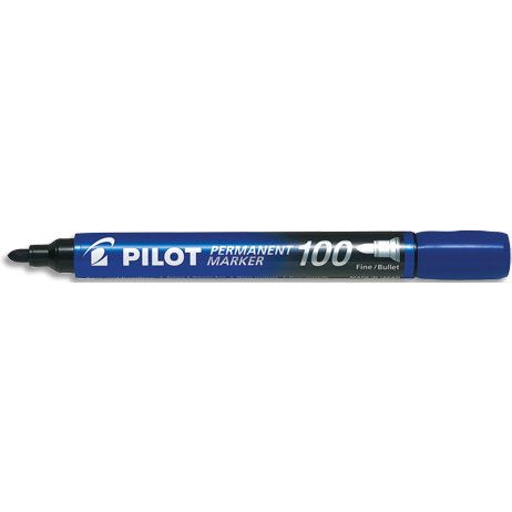 Marqueur permanent MARKER 100 pointe conique fine encre bleu