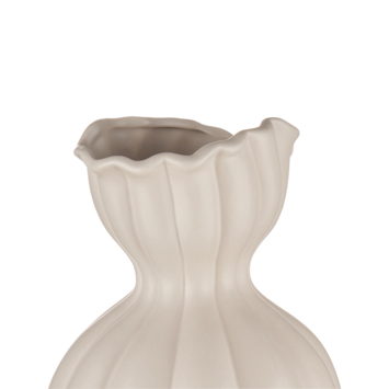 Keramieken vaas grijs 17.2x17.2x29.7cm
