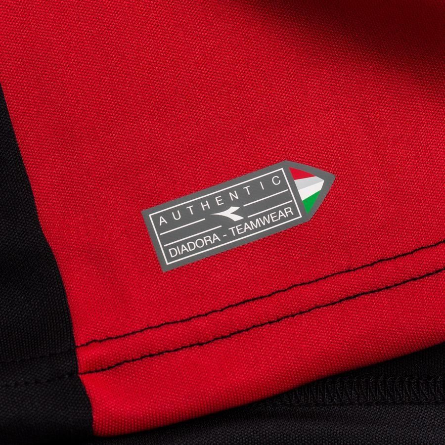 Diadora Maillot d'Entraînement Equipo 1/2 Zip - Rouge/Noir/Blanc