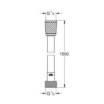 Grohe Doucheslang VitalioFlex Zilver 150 cm