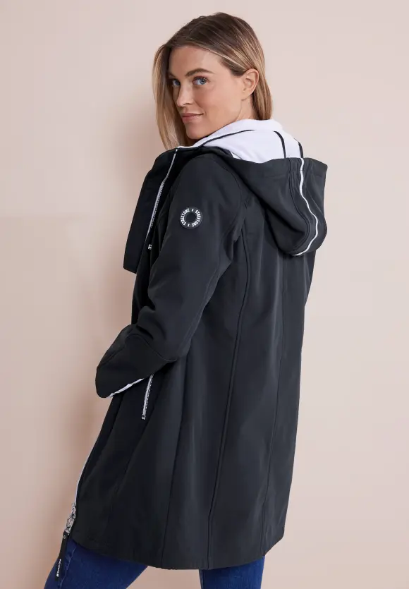 Hoodie Softshelljacke - gravity blue