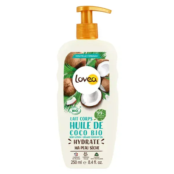 Leite corporal orgânico Lovea Coco 250ml