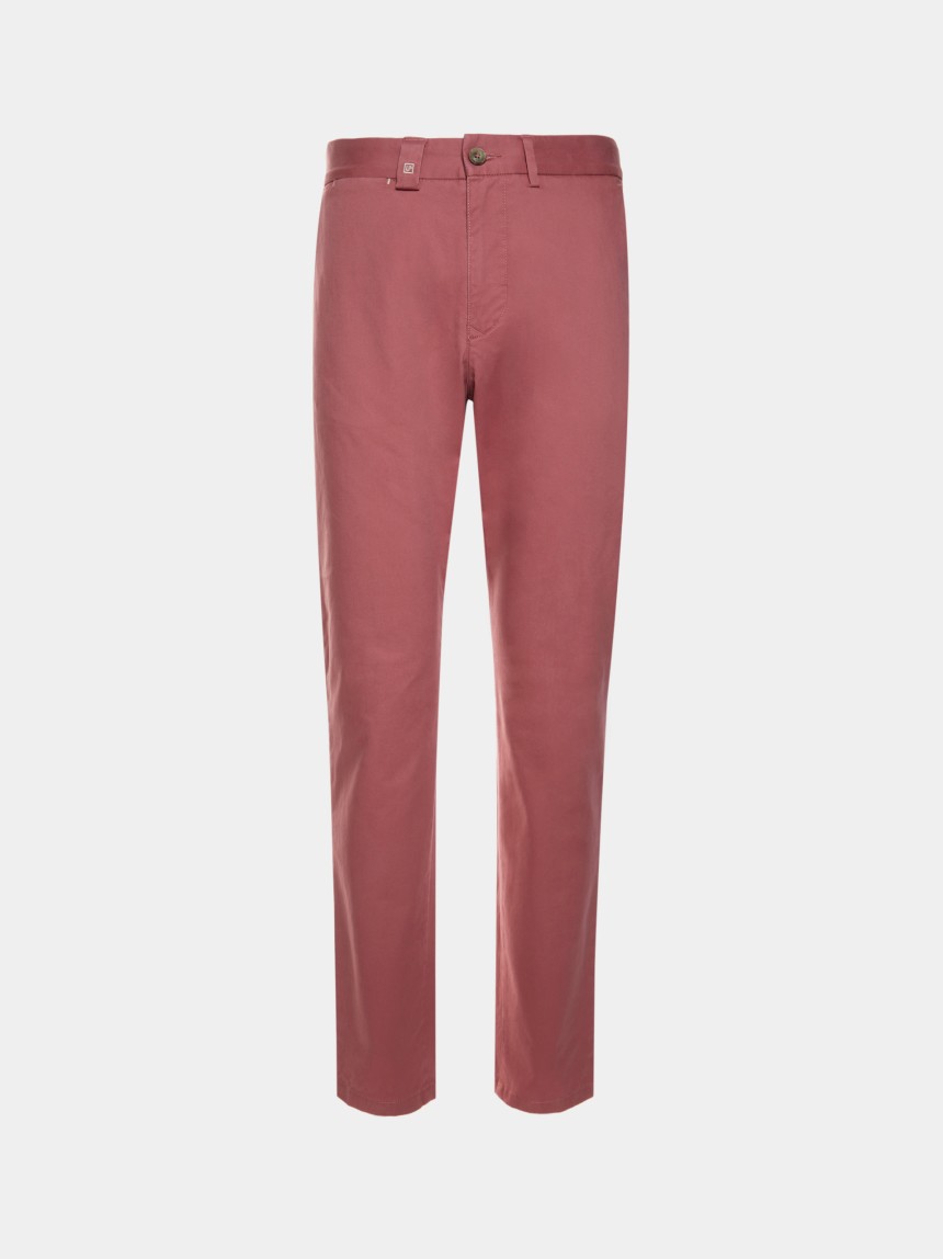 Calças slim fit chino de algodão stretch