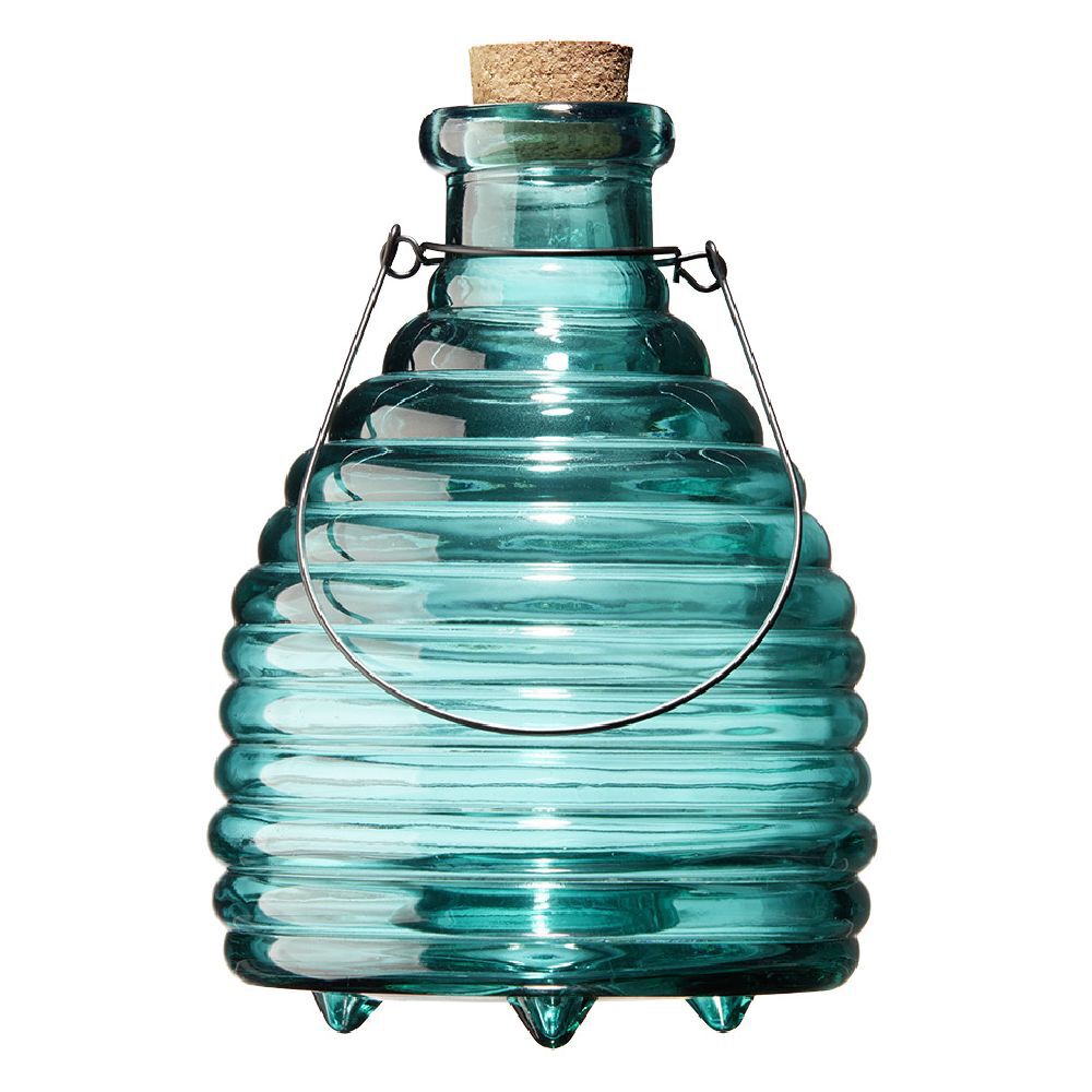 Piège à guêpe en verre strié Ø15xH35cm
