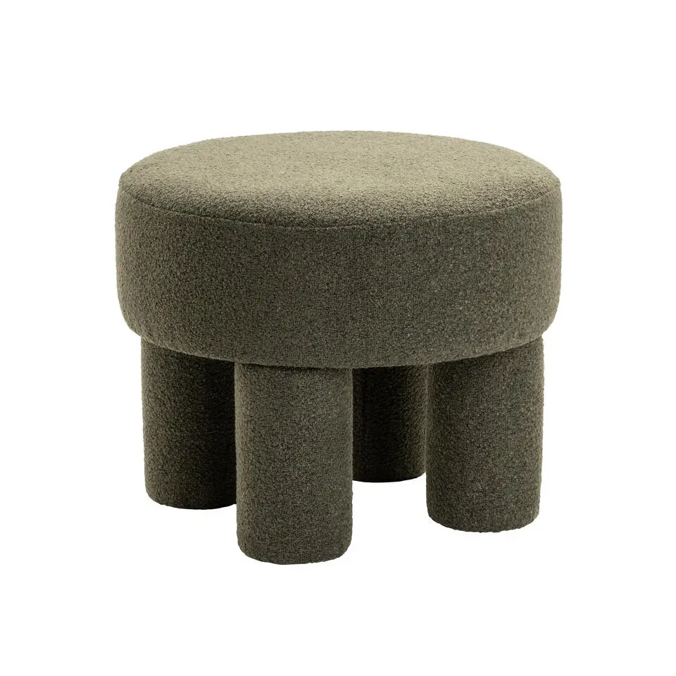 Poef Demi - Bouclé Groen