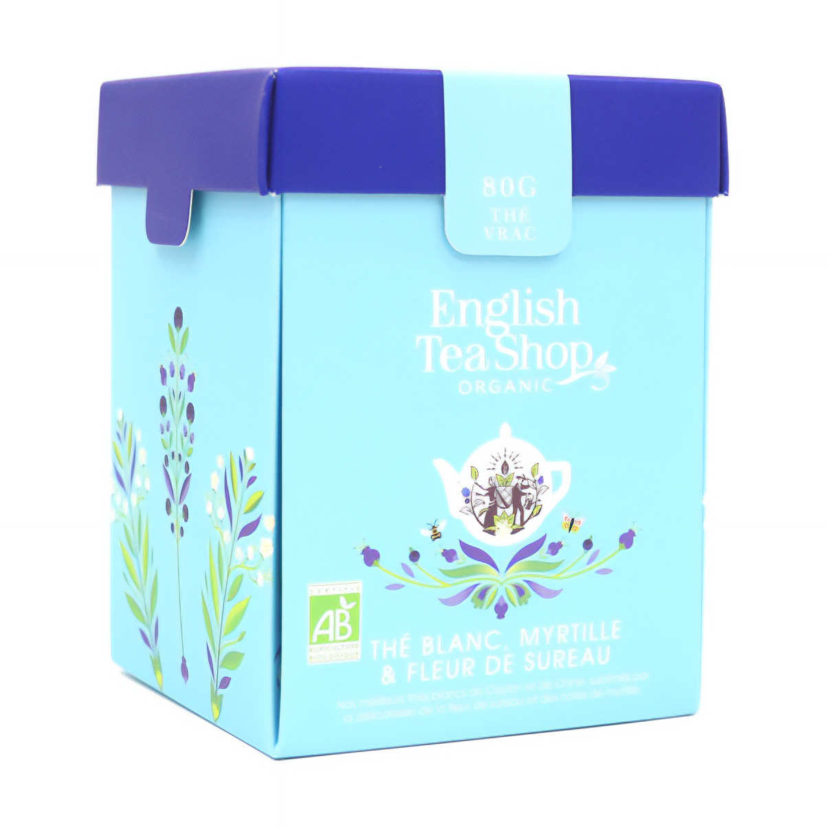 Thé blanc fleur de sureau et myrtille bio - Boite vrac