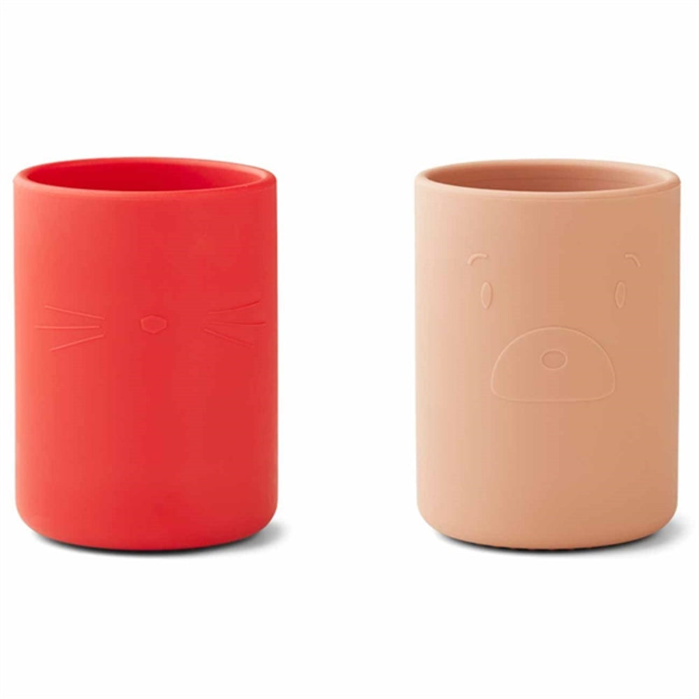 Ethan Silicone Cup 2-Pak Apple Red/Tuscany Rose Mix