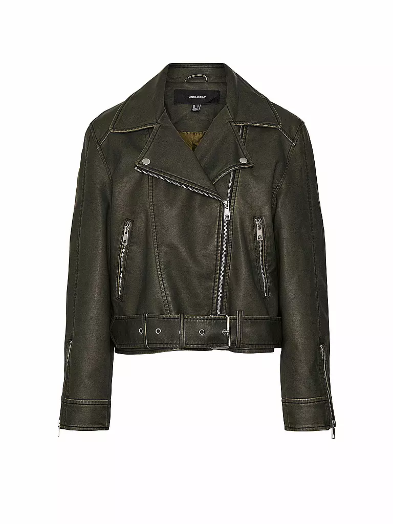 VERO MODA Jacke in Lederoptik VMIVY schwarz