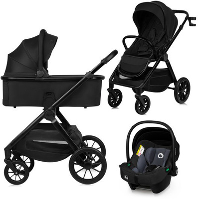 Lionelo Layla 3-in-1 Kombivogn, Black Onyx