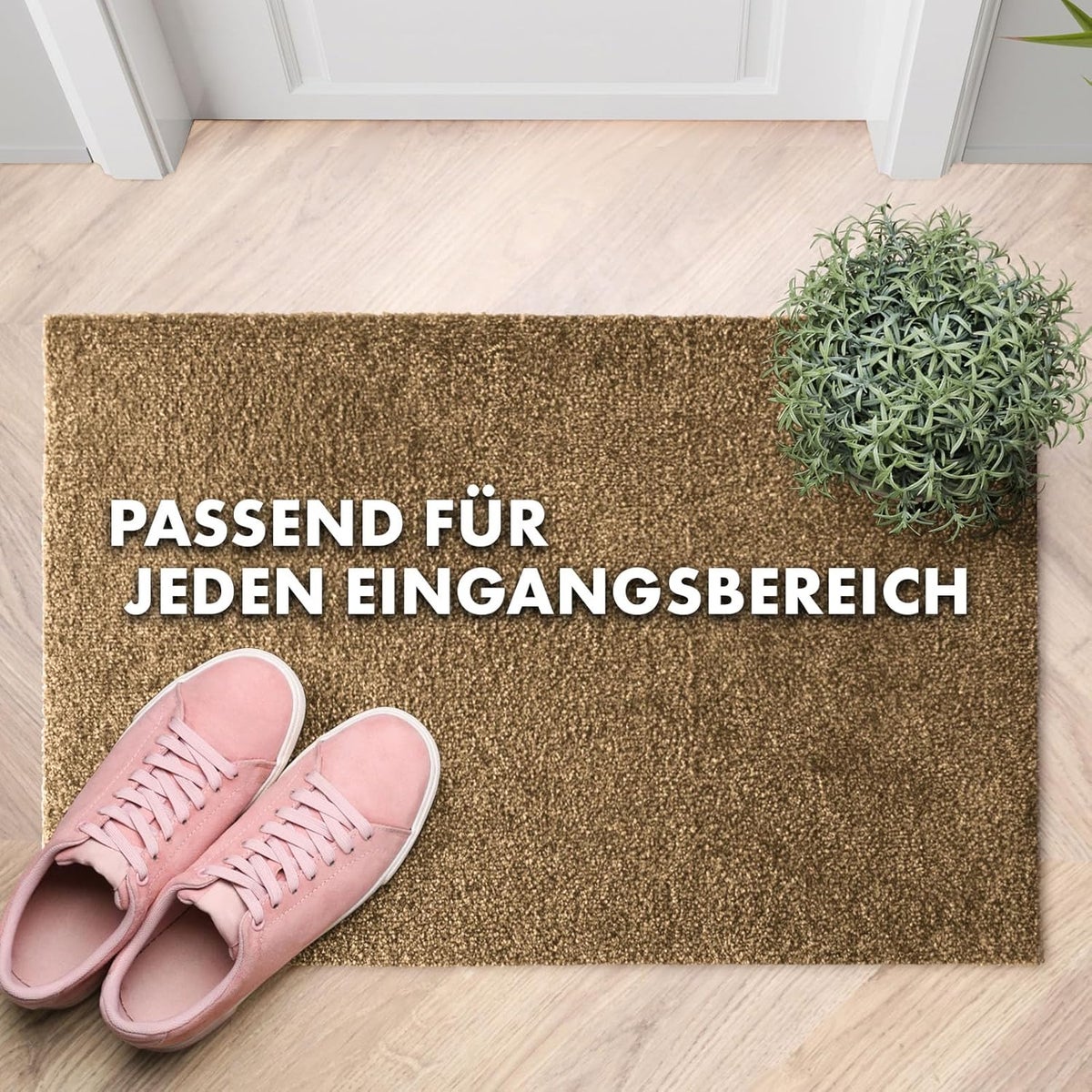 Deurmat Domenico - Stijlvolle en praktische vuilopvangmat - Verkrijgbaar in talloze aantrekkelijke kleuren - Beige / 50 x 80 cm