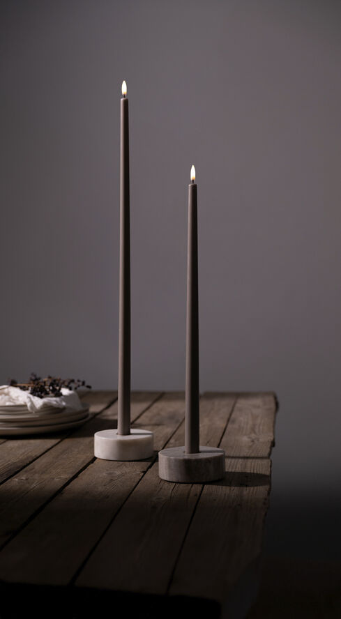 Uyuni Marble base Candleholder, White, 3,5x10 cm White