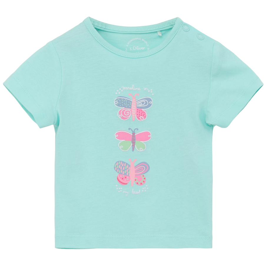 s.Oliver T-Shirt Schmetterling türkis