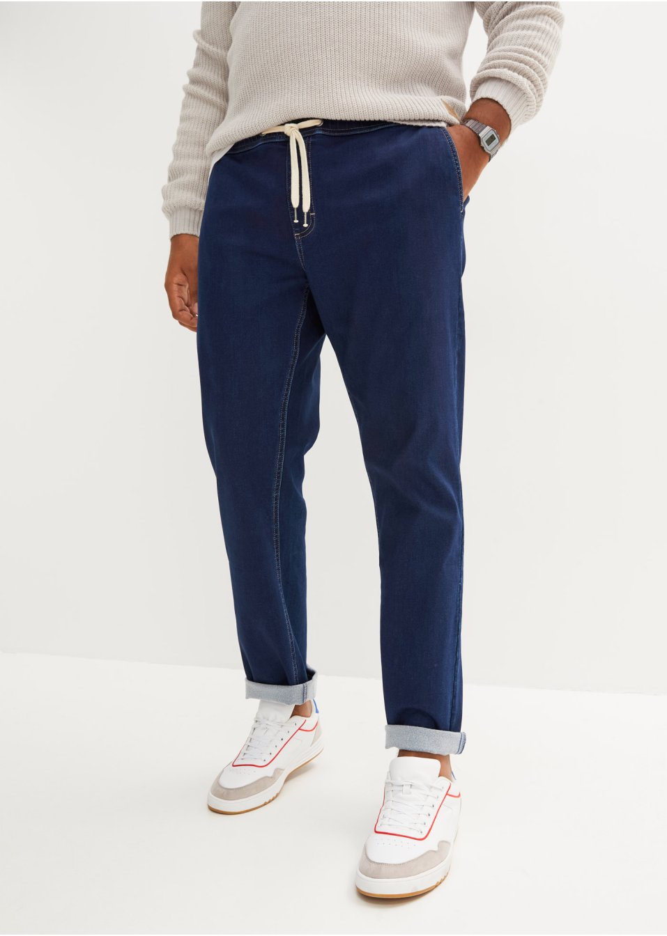 Jean thermo taille extensible Regular Fit, Straight
