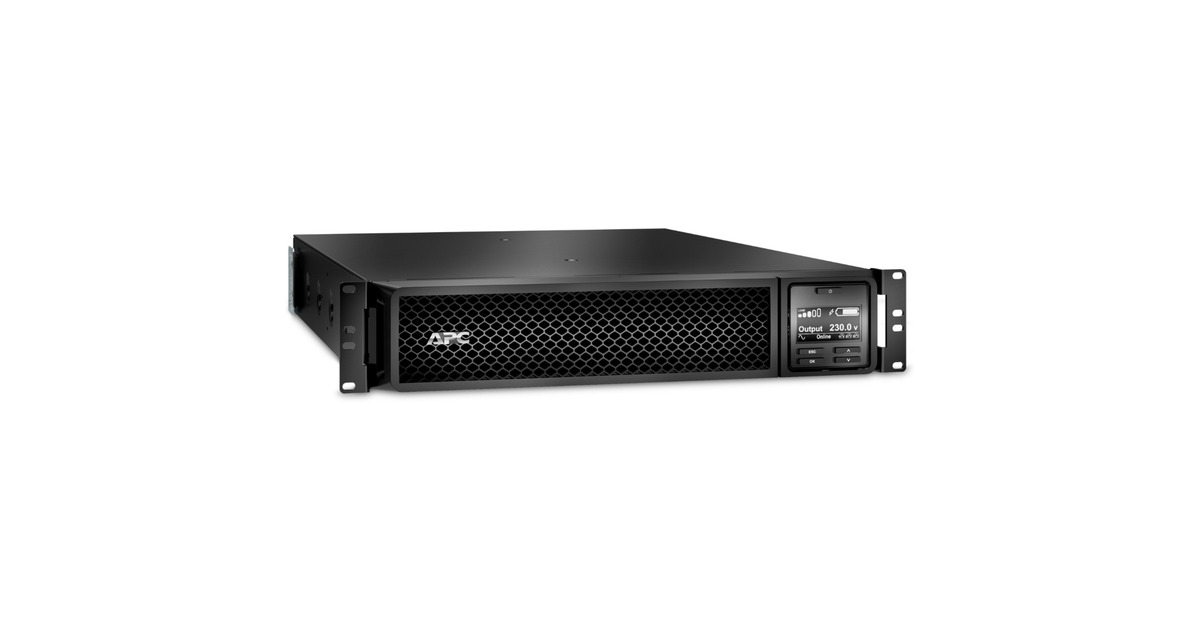 APCSmart-UPS On-Line 1000VA SRT1000RMXLI-NC ups  (Zwart, 1000 W, 2U, 6x C13, Netwerkkaart, Verlengde runtime, Rail kit inbegrepen)