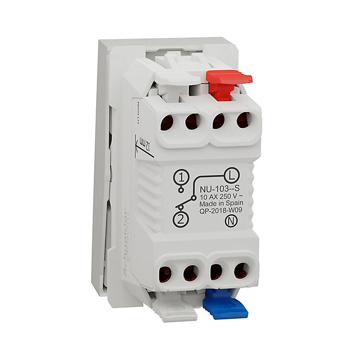 Mécanisme interrupteur va-et-vient à témoin 1 module Unica Pro Unica Pro blanc