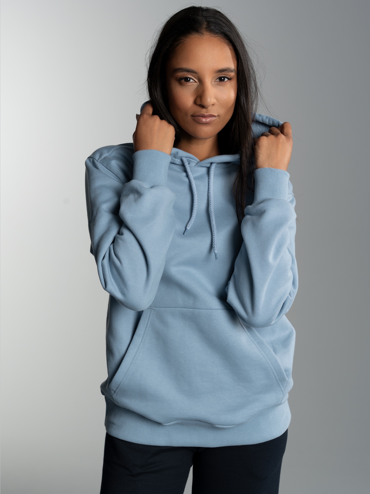 Hoodie aus SweatqualitätPearl-blue
