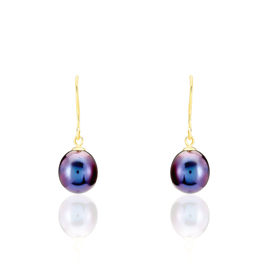 Boucles D'oreilles Pendantes Severiane Or Jaune Perle De Culture