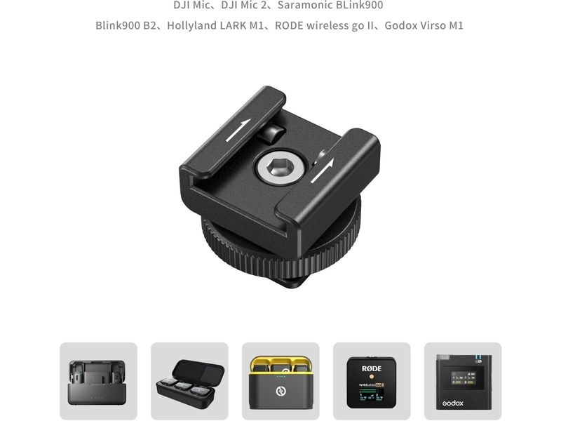 Smallrig Wireless Microphone Support with Cold Shoe Mount Halterung für drahtlose Lavalier-Mikrofone