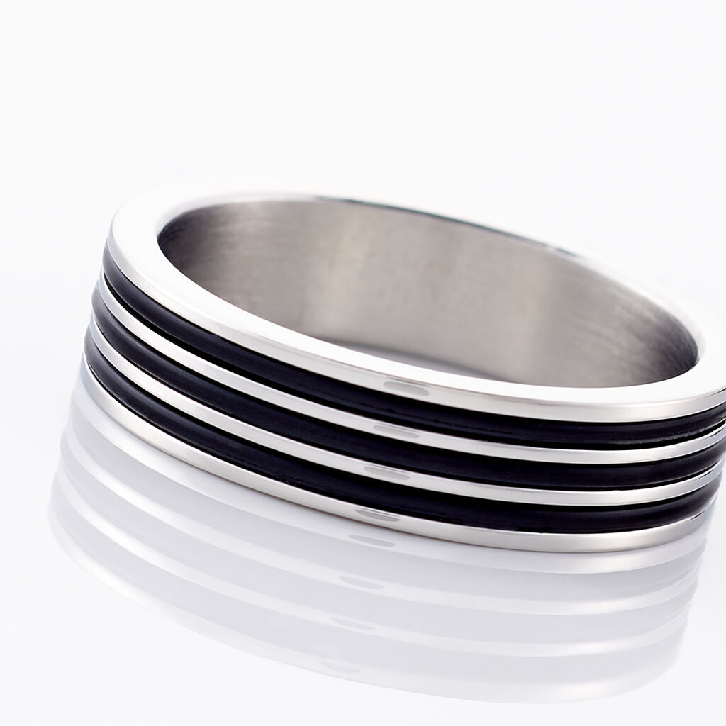 Bague Wallace Acier Blanc
