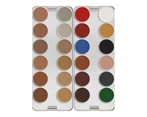 Kryolan - Aquacolor Palette, 24 Farben