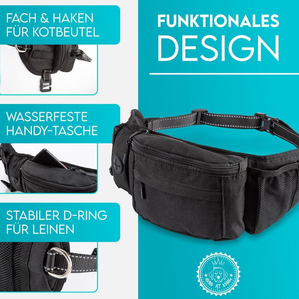 HUND IST KÖNIG® Bauchtasche für Leckerlis & Hundezubehör