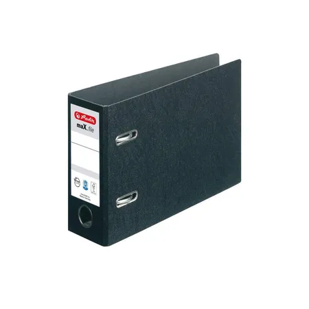 Herlitz Ordner A5 quer FSC-Mix Hartpappe 7,5cm maxfile