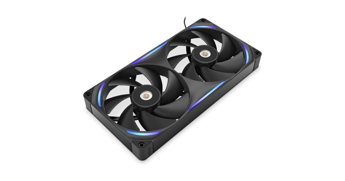 NZXTPerformance Fan F280X RGB case fans  (Zwart, 2 stuks, 280 x 140 x 30 mm, PWM)