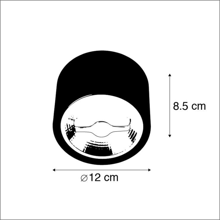 Moderne opbouwspot wit GU10 111mm - Expert