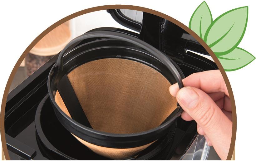 Filterkaffeemaschine Essential S Schwarz/SilberProgrammierbare Filterkaffeemaschine mit nachhaltigem Kaffeefilter