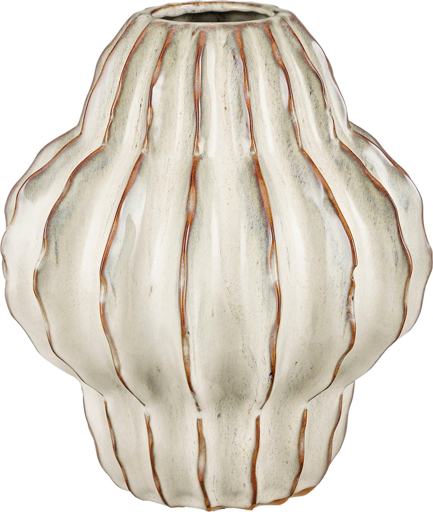 Mica Decorations vaas op voet Altea wit D 24,5 H 28 cm