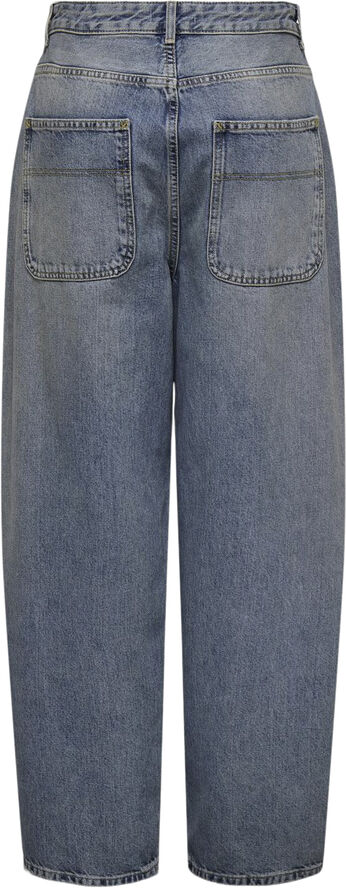 ONLY ONLGIA MID LOOSE BAGGY DOT DNM Medium blue denim/tint