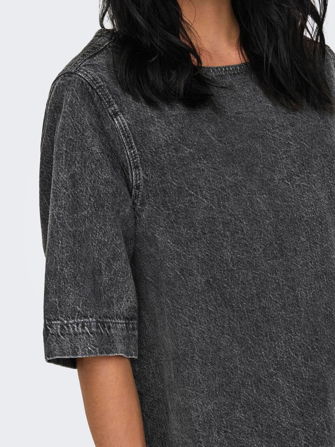 ONLGIGI Kurzes Kleid Dark Grey Denim