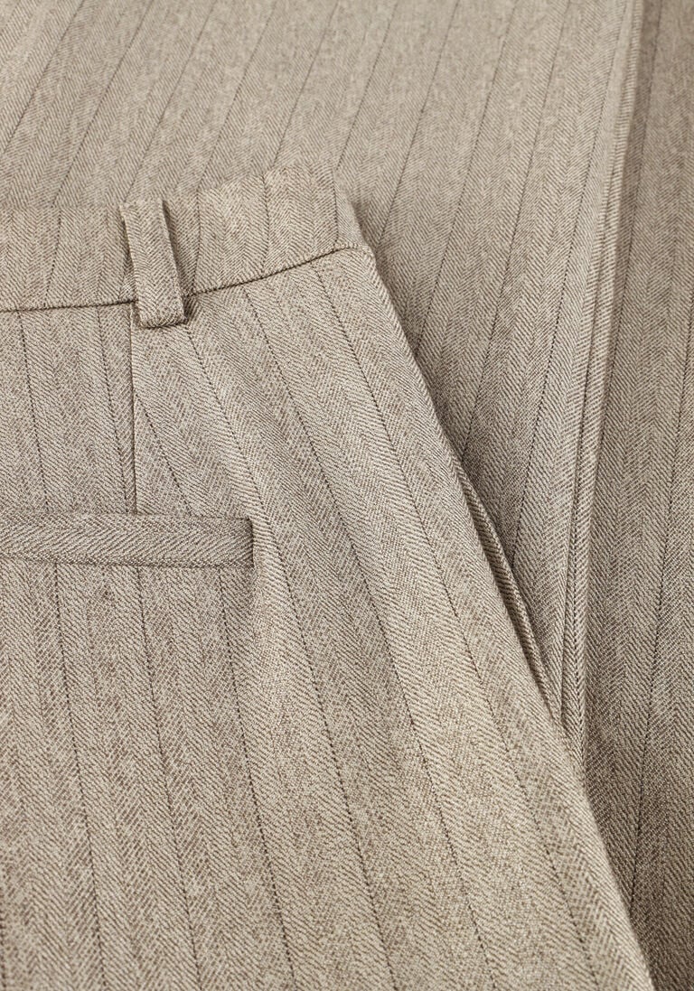 taupe ibana wijde broek pelah pinestripe