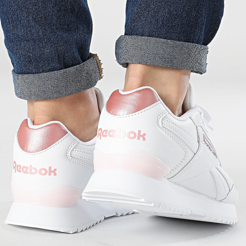Baskets Femme Reebok Glide Ripple Clip 100032991 White Rose Gold Porcelain Pink