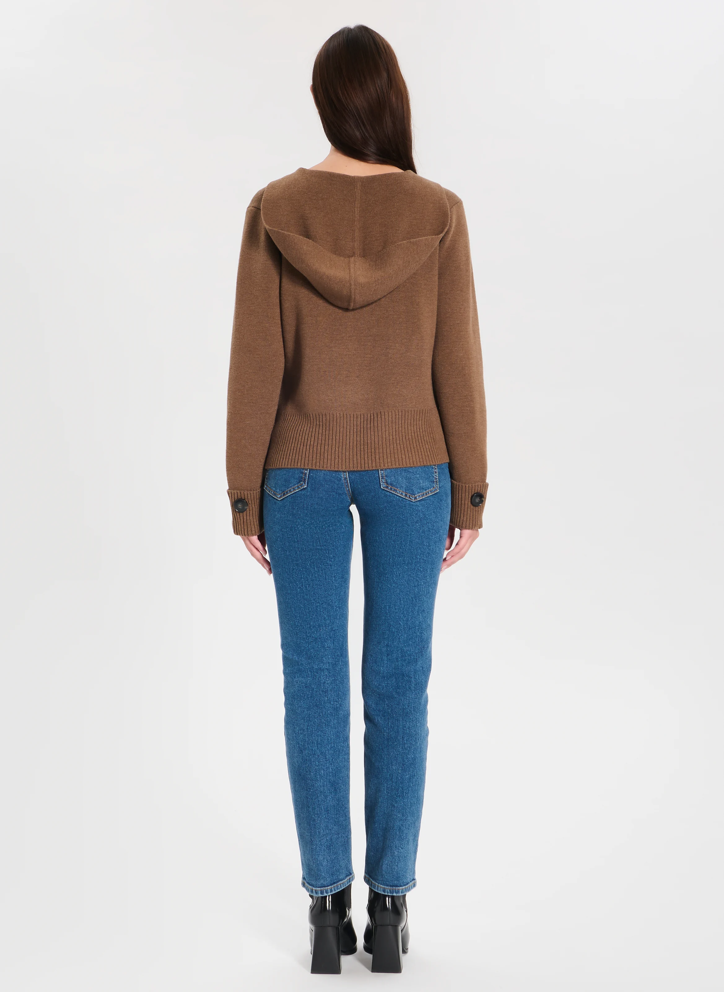 NILIM - Pull oversize en laine mélangée | Marron