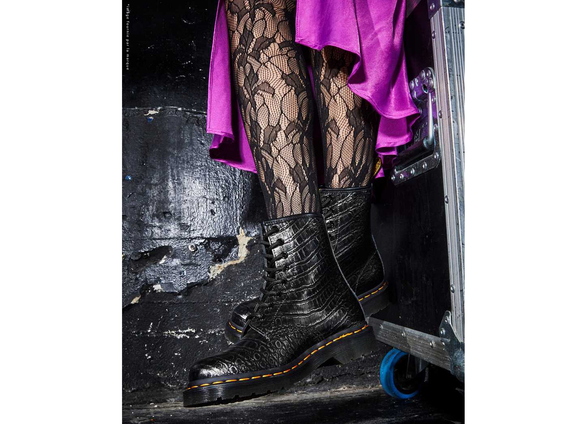 1460 wild croc noir