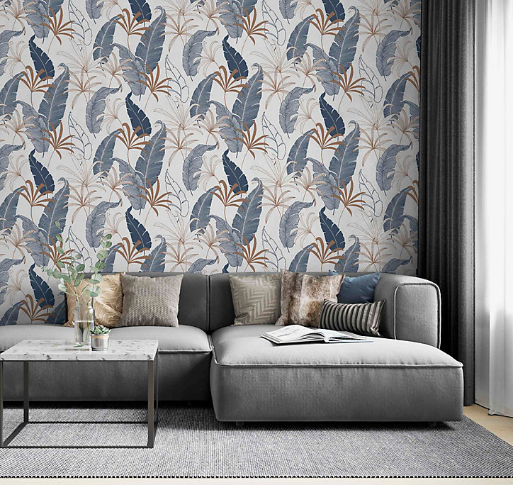 Papier peint intissé Selago Arthouse feuilles beige