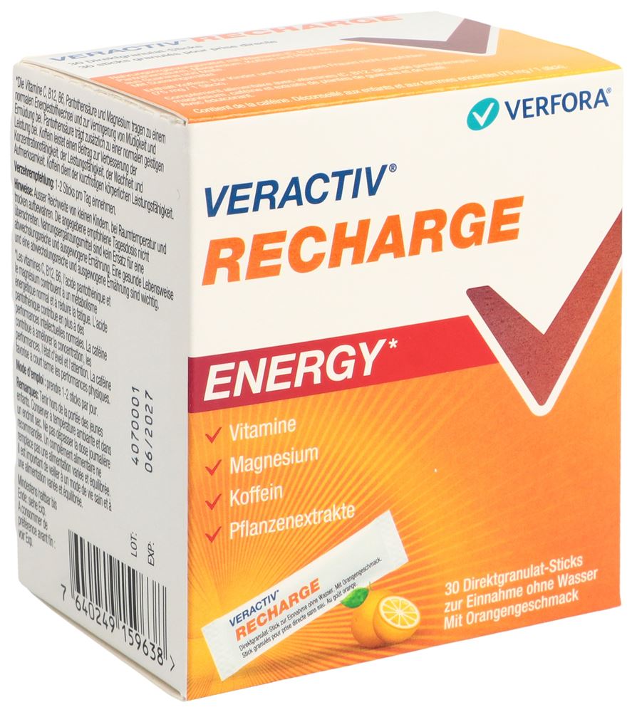 VERACTIV Recharge Direct Sticks<br>30 Stück, Karton