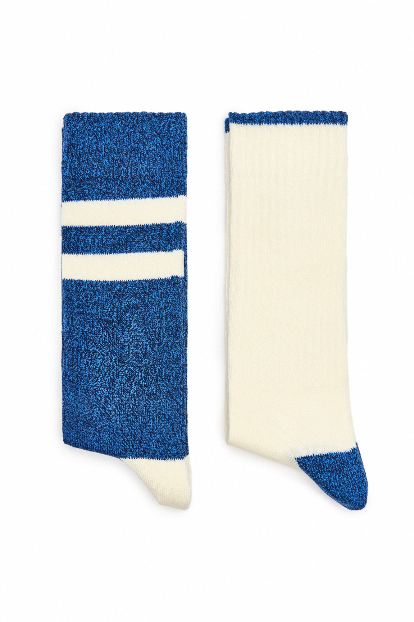 Pacote com 2 pares de meias de algodão - Brancas