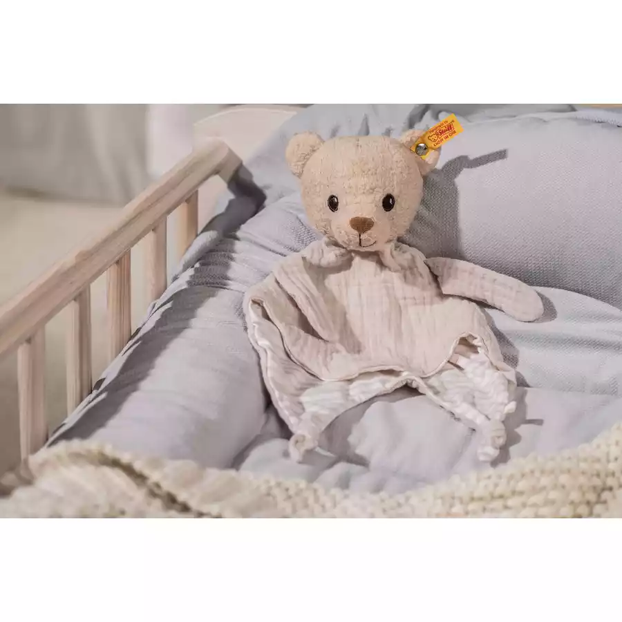 Steiff Teddybär Noah Schmusetuch beige, 32 cm GOTS