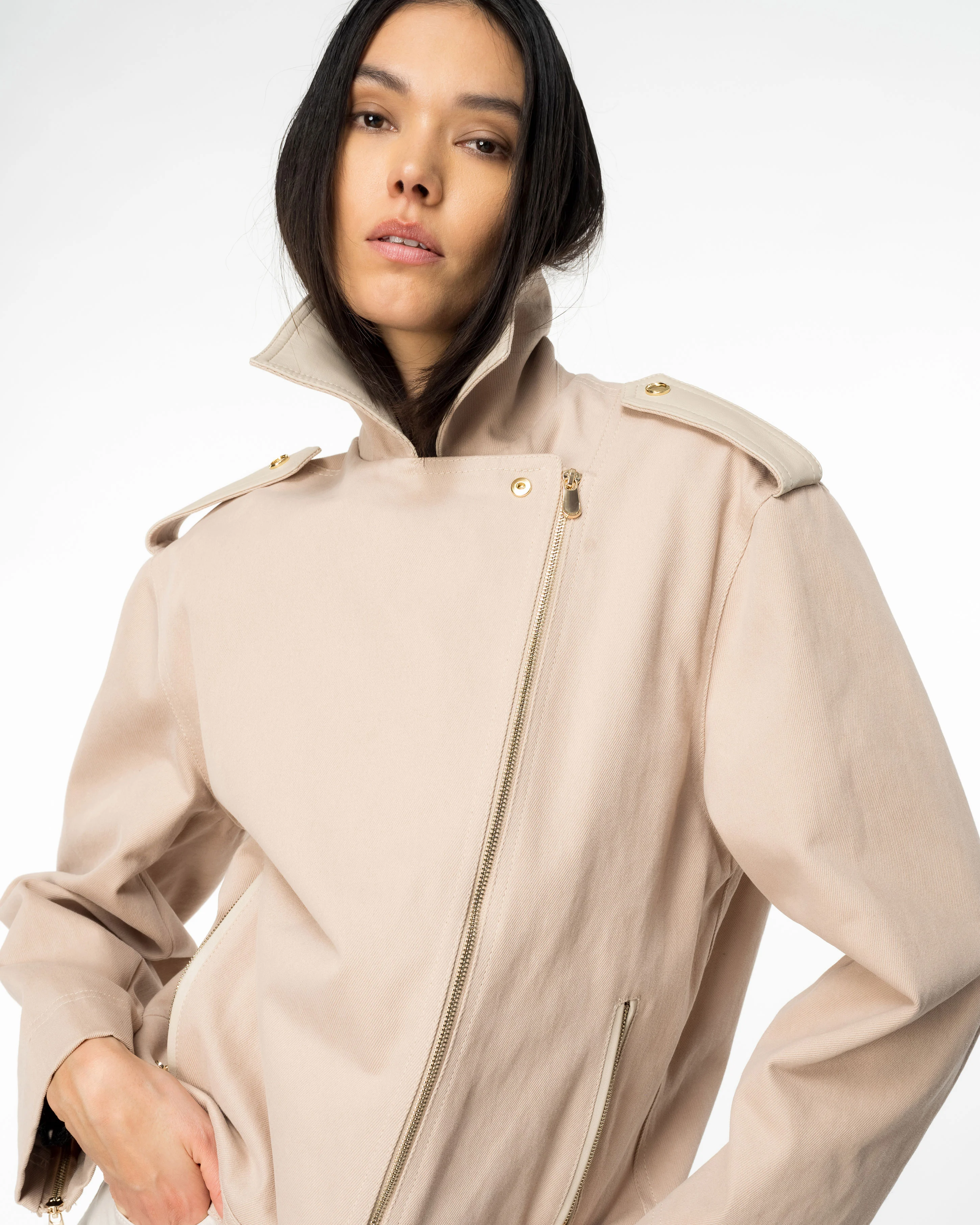 Blouson de motard | Beige