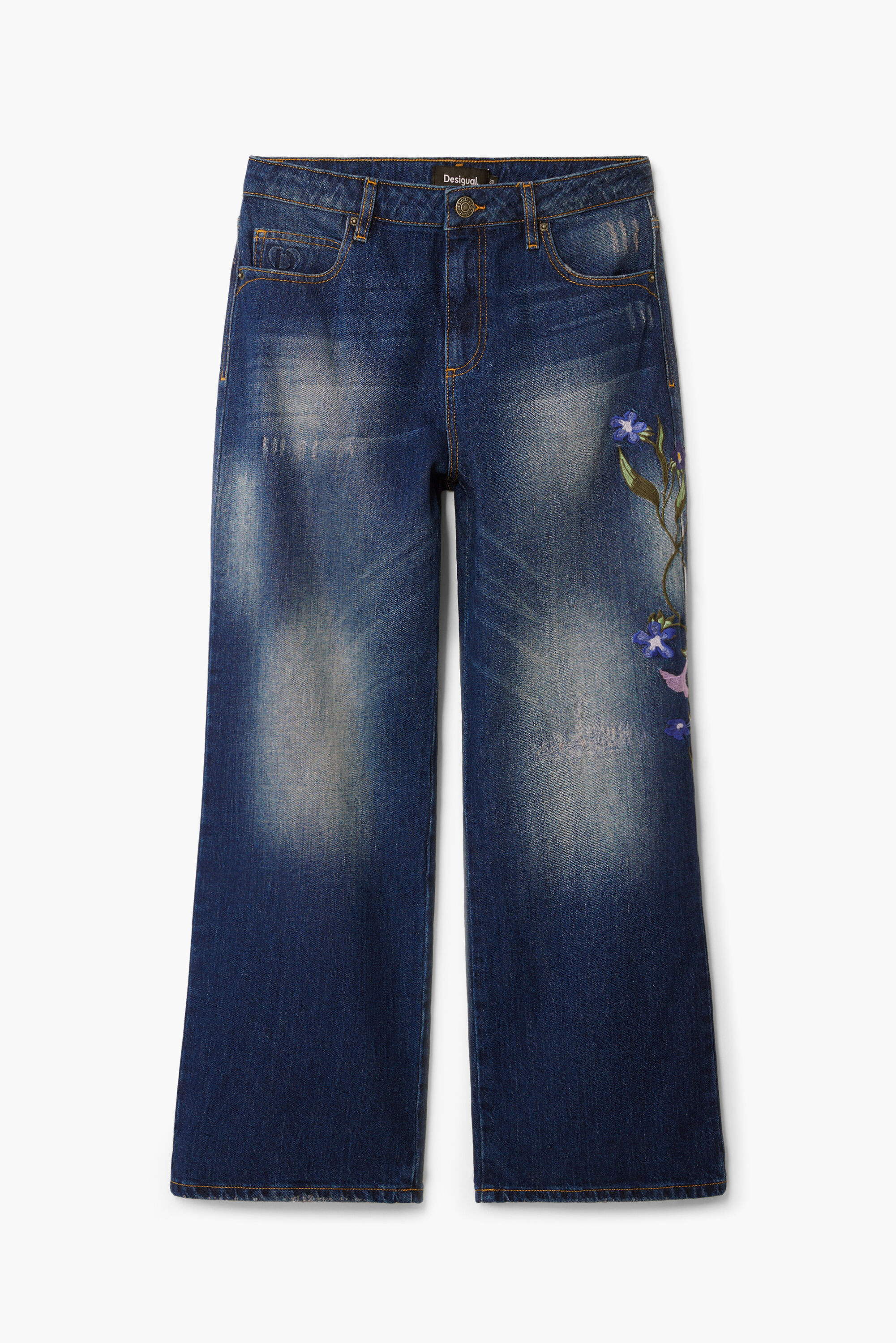 calça jeans culote