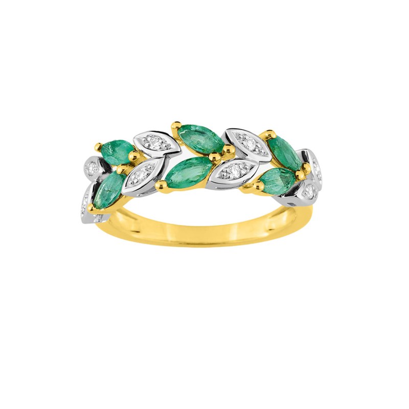 Bague femme - Emeraude - Or 18 Carats
