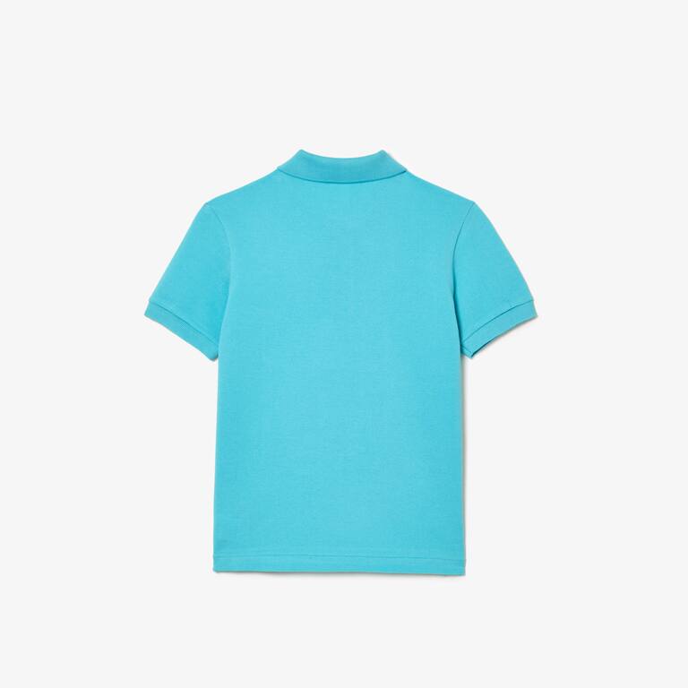 Polo enfant Lacoste regular fit en petit piqué uni Polos - Bleu - Lacoste - Enfant