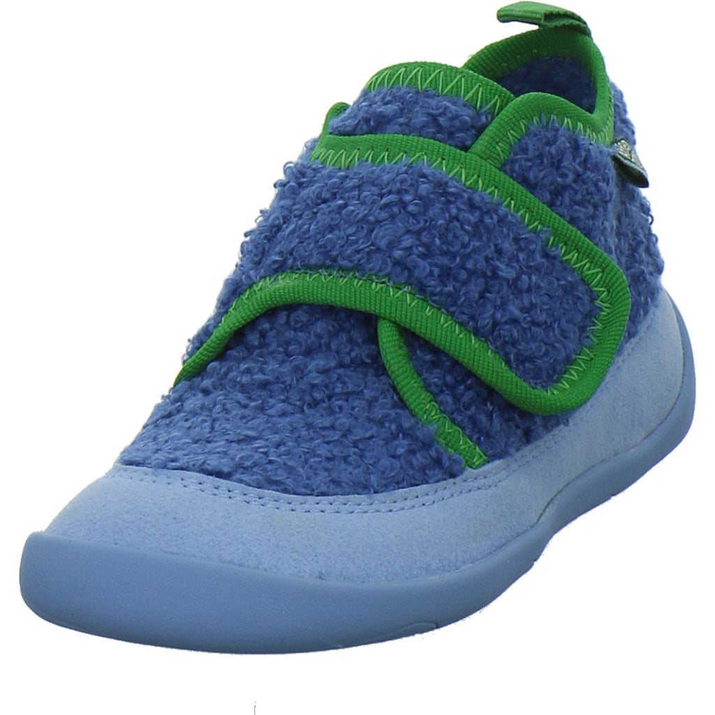 Affenzahn Hausschuhe Kinder Unisex - Kinder Vegan Fleecy Dunkelblau