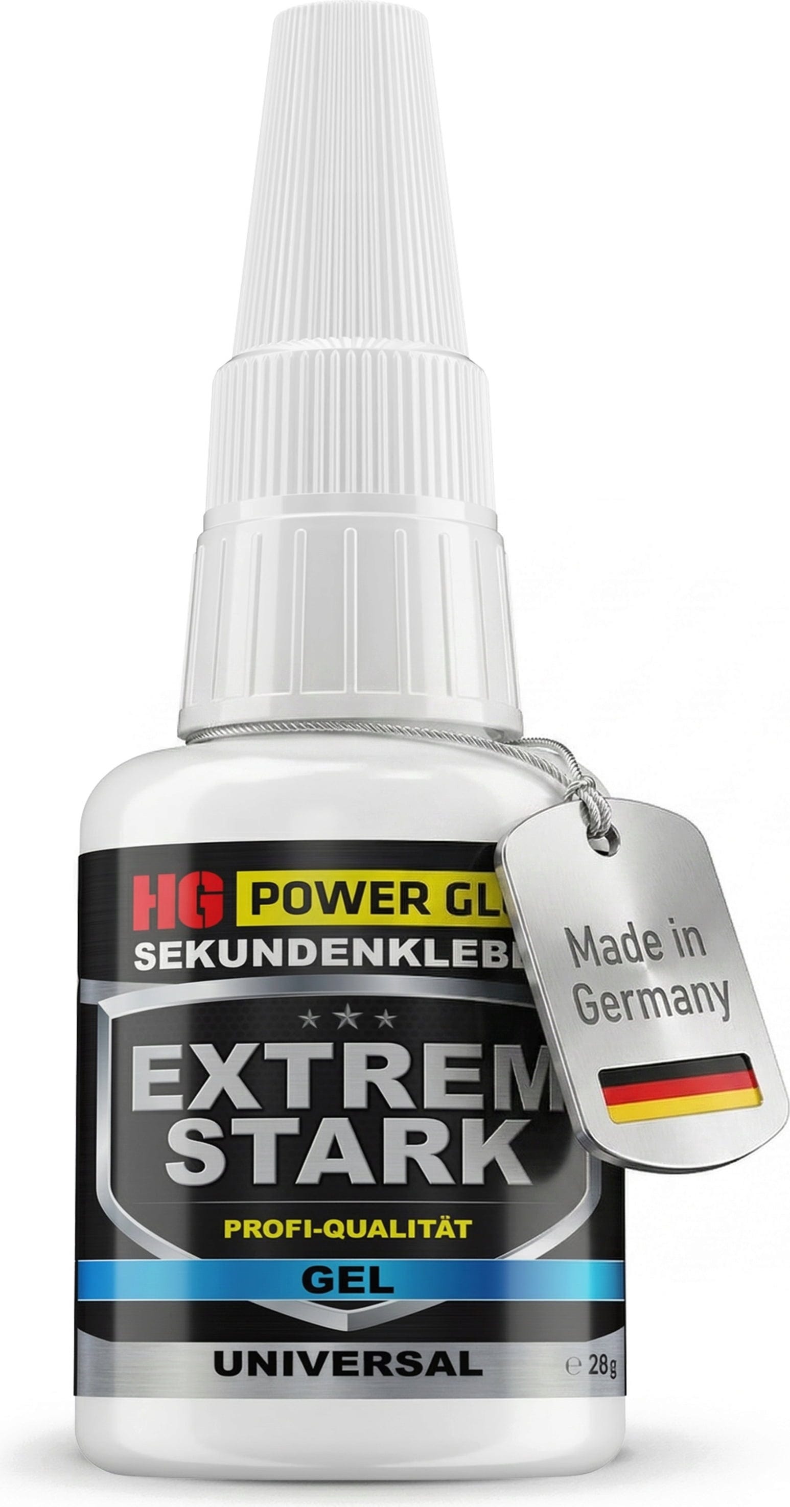 HG Power Glue  Sekundenkleber Universal Oval, Gel (28 g)    Sekundenkleber in Gel oder flüssig für jede Reparatur