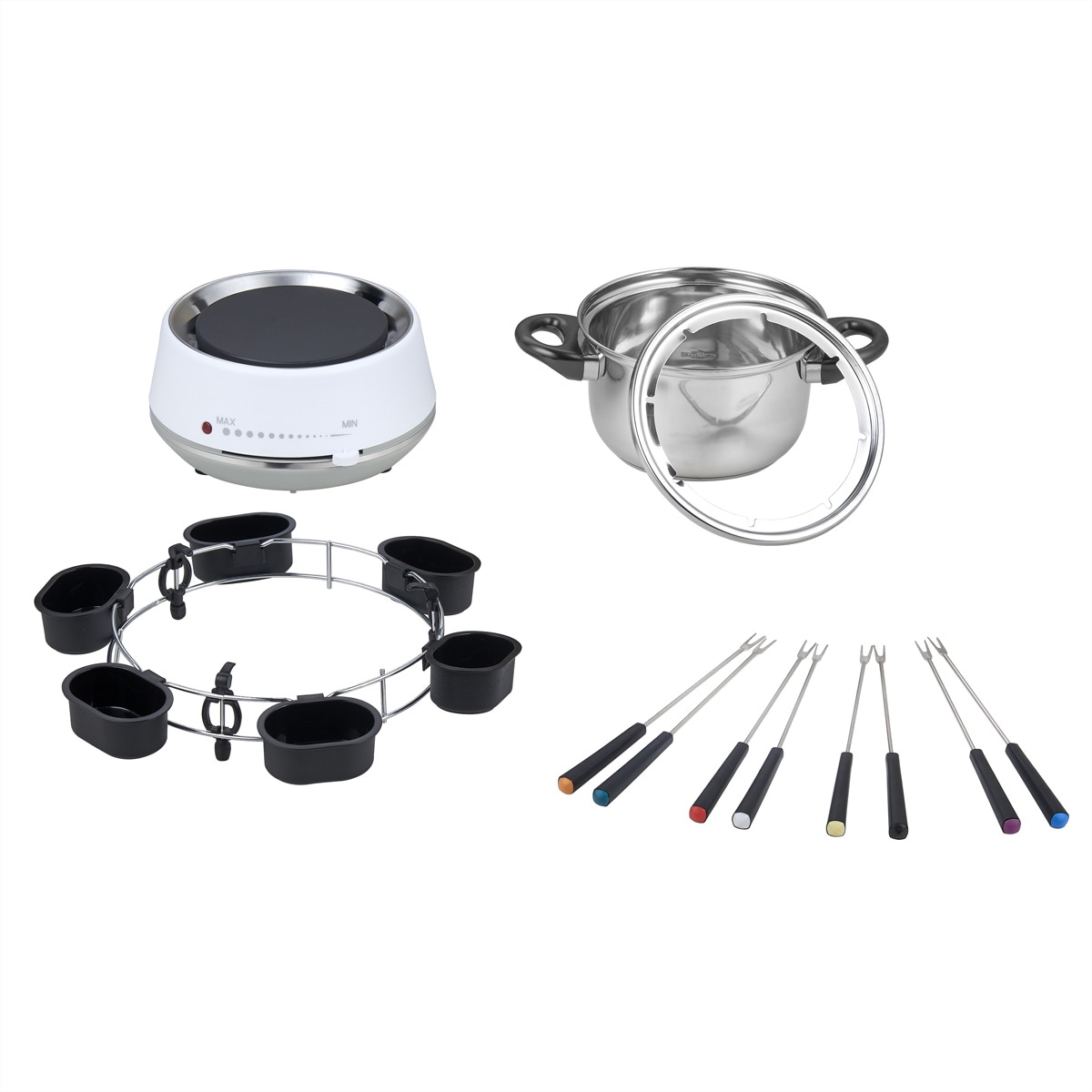 MELISSA Tischgrill »Melissa Elektrisches Fondue 16310230, weiss/ss, 1200W«